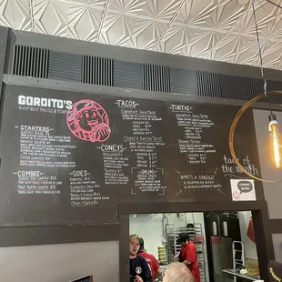 Gordito's Menu