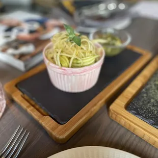 Green Papaya Salad and Pineapple Chimichurri to accompany the whole fish