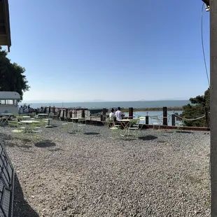 The view and casual outdoor space.