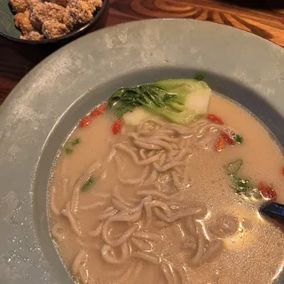 Taiwanese popcorn chicken noodle soup