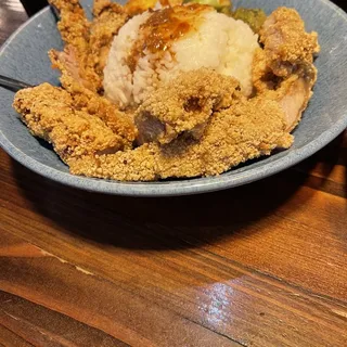 Taiwanese fried pork chop over rice