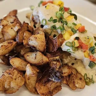 Chicken fried chicken with sausage gravy