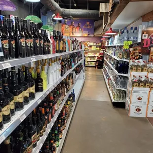 a wide aisle in a store