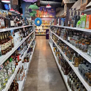 a liquor aisle