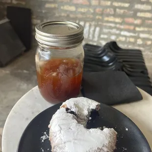 blueberry pancake donut &amp; americano