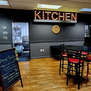 Dining area and kitchen