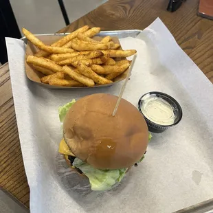 Double-Double Cheeseburger and Fries