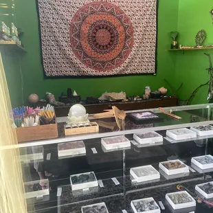 Crystals on display