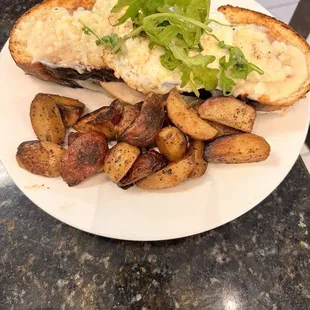 Croque Madame breakfast plate. Delicious