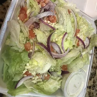 Large salad - it wasn&apos;t any good
