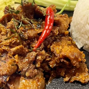 Spicy beef curry