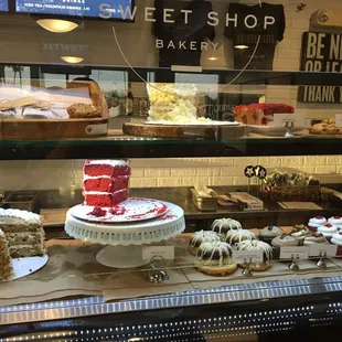 a variety of cakes