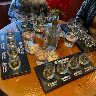 We did get to keep our water glass which had four roses imprinted in the bottom