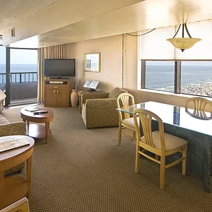 We also have two bedroom units. Here is a view of the living room &amp; dining area of the Chesapeake Penthouse