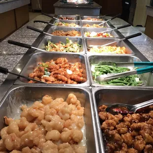 a variety of food items