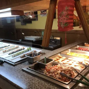 interior, sushi and sashimi