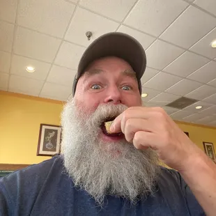 And old man and his sushi are soon departed with a full tummy