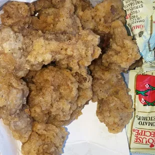 My favorite chicken gizzards. Super crunchy and delicious and cost about 2.65 and you get a lot.