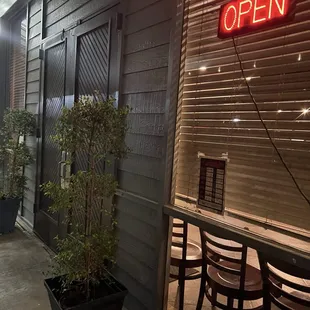 outside