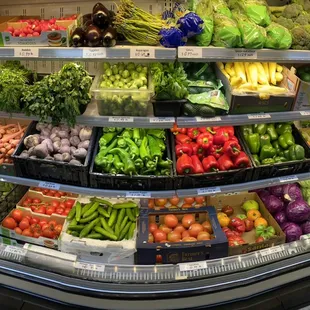 a display of vegetables