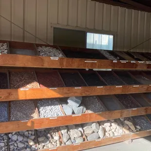 Materials in bulk sample boxes