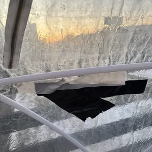 Duck tape on the igloo