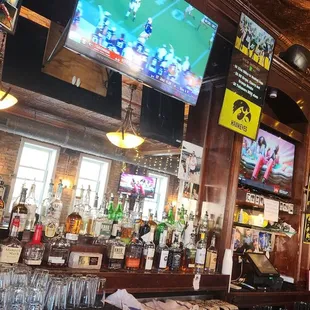 a man standing at a bar