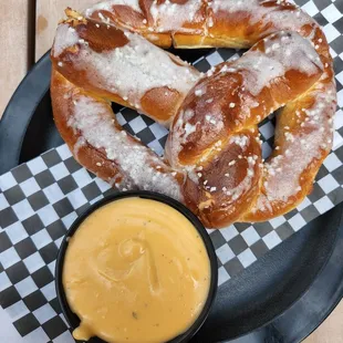 Pretzel and beer cheese