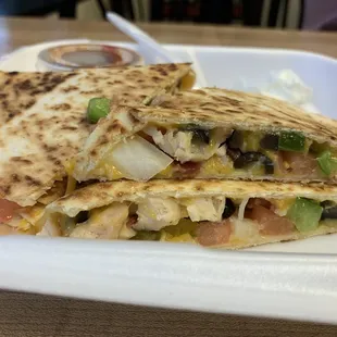 Chicken quesadilla!
