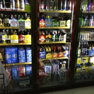 a refrigerator full of beer