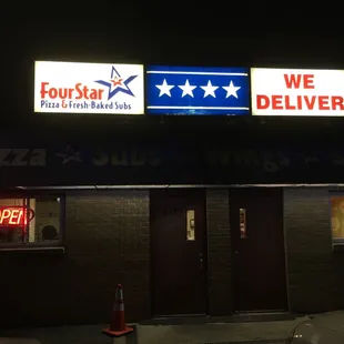 Front of the building.