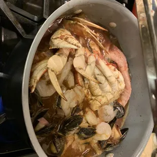 a pot of food
