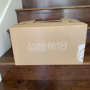 Impressive box with handles and properly insulated lining to keep all of the fresh produce intact.