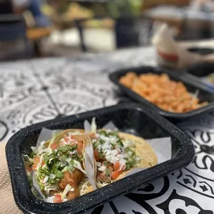 a taco and beans
