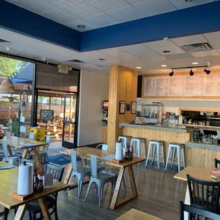 the inside of a restaurant