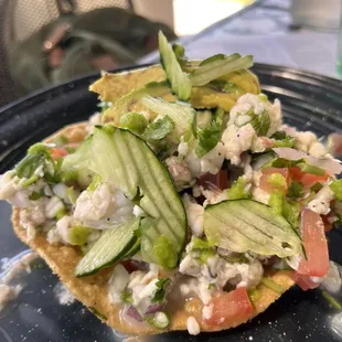 Shrimp Ceviche Tostada