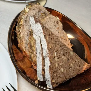 a slice of cake on a plate