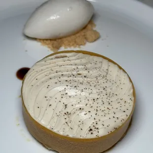a dessert on a plate