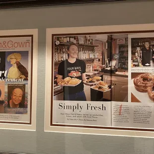 a woman serving pastries