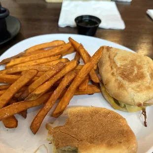 Cuban with sweet potato fries