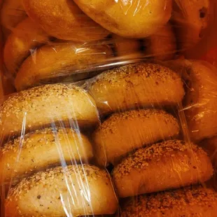 Everything and plain bagels to go.