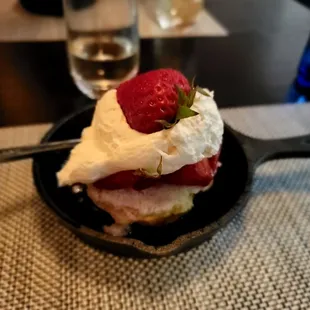 Strawberry Shortcake on a biscuit