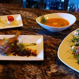 A sample of one of our four course meals!