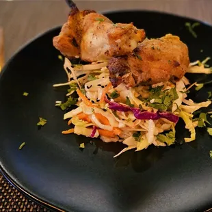 June 2023 TWO: Thai Green Curry Wings - Peanut Sauce -  Slaw