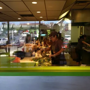 a man preparing food