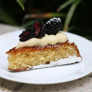 Blackberry Almond Cake Slice ($5.75) - great! The cake is very moist and almond-y and sweet.