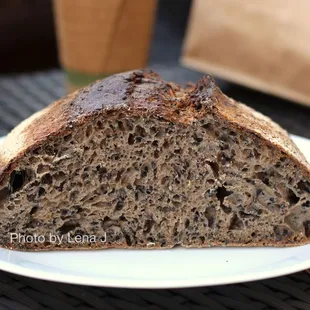 Teff &amp; Corn Grits with Sesame Seeds ($6.75 for half loaf of bread) - good!