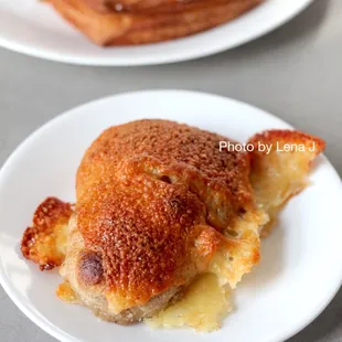 Cheese Roll ($4.25) - Levain dough with Gruyère cheese, Manchego cheese, &amp; cubeb pepper. Delicious. Chewy bread, very cheesey.