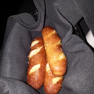 Pretzel breadsticks. These alone are worth coming here!