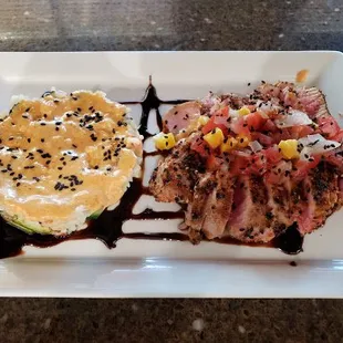 Ahi tuna and coconut rice